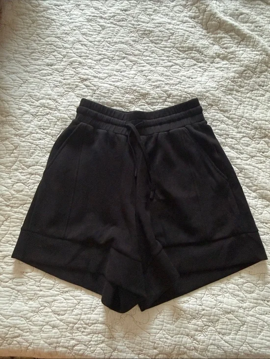 Women's Atrium High Rise Black Drawstring Lounge Shorts XS