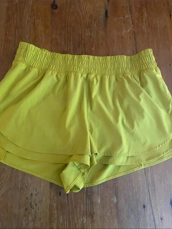CALIA by Carrie Underwood Bright Yellow Layered Athletic Shorts