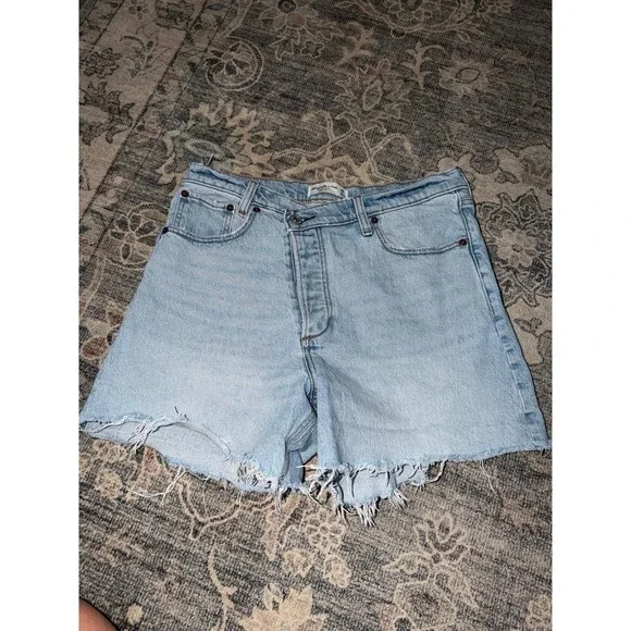 Abercrombie & Fitch Dad Shorts High Rise Cross Waist