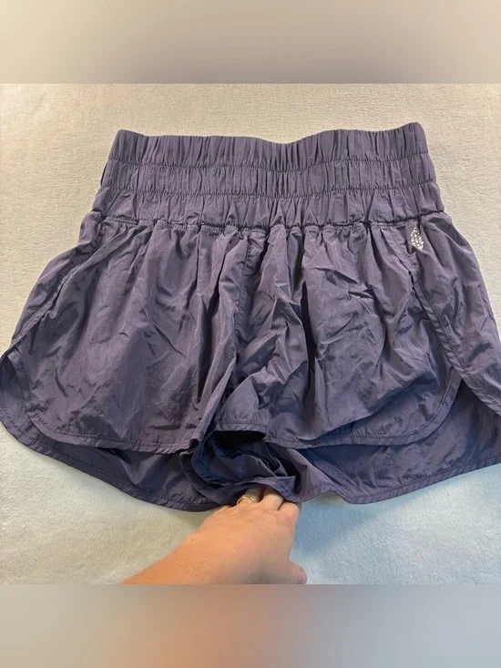 Free People Lavender Purple Layered Elastic Waist Athletic Shorts