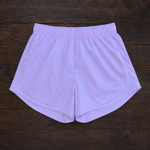 Nike Tempo Womens Running Shorts M Mesh Purple Lilac Lavender Dri Fit Track 3