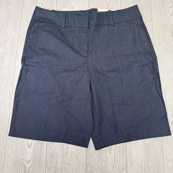 Ann Taylor Curvy Bermuda Blue Jean Shorts Size 8 NWT
