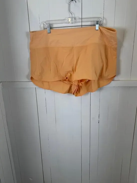 Lululemon Orange Athletic Shorts Women's Size 20 Polyester