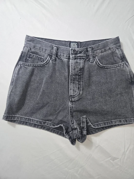 BDG Washed Black High-Rise Denim Shorts - Size 26