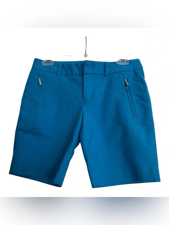 Calvin Klein Teal Blue Women's Casual Zip Pocket Shorts