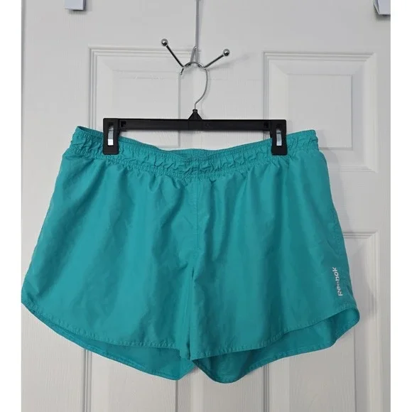 Reebok Womans Athletic Shorts Size Large Turquoise‎