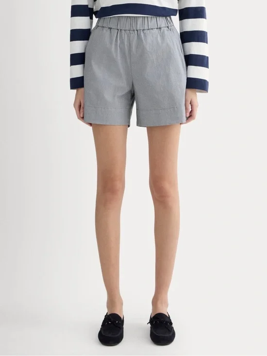 Everlane The Easy Short in Pinstripe NWOT
