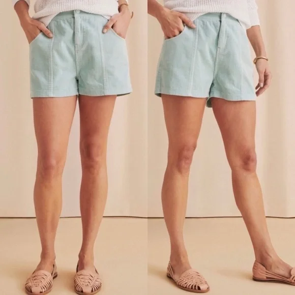 NWT Faherty Sleepaway Corduroy Shorts in Mist Blue
