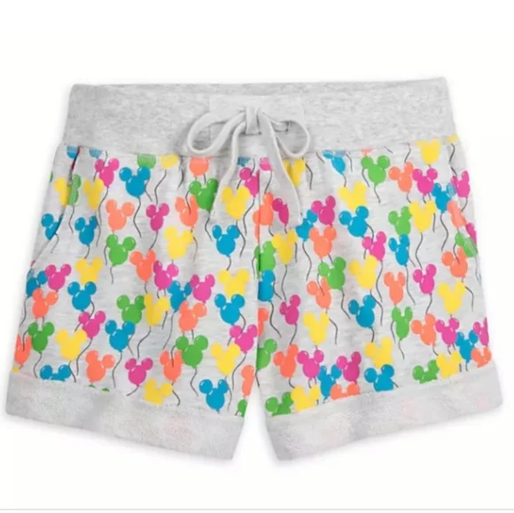 Disney Park Icon Mickey Mouse Ballons shorts gray women size L