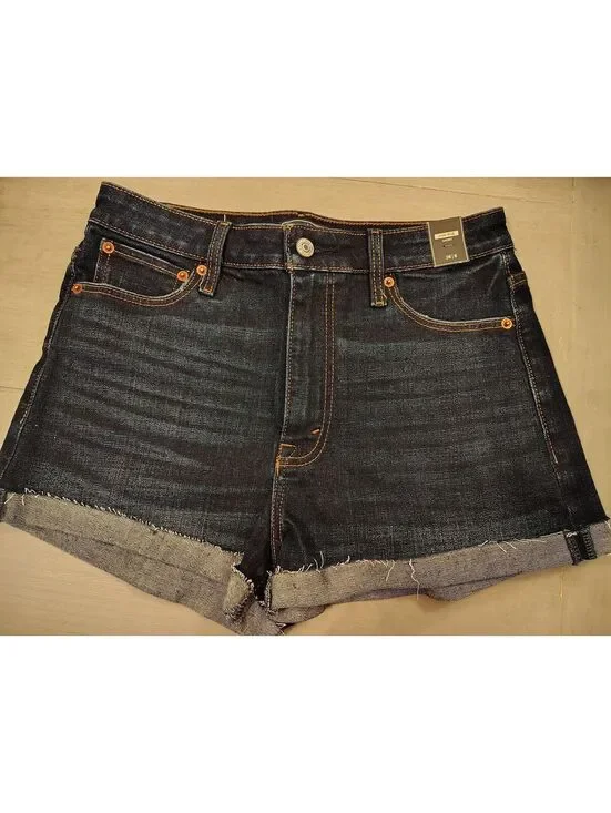 Abercrombie High Rise Dark Blue Women's Shorts size 6 NWT