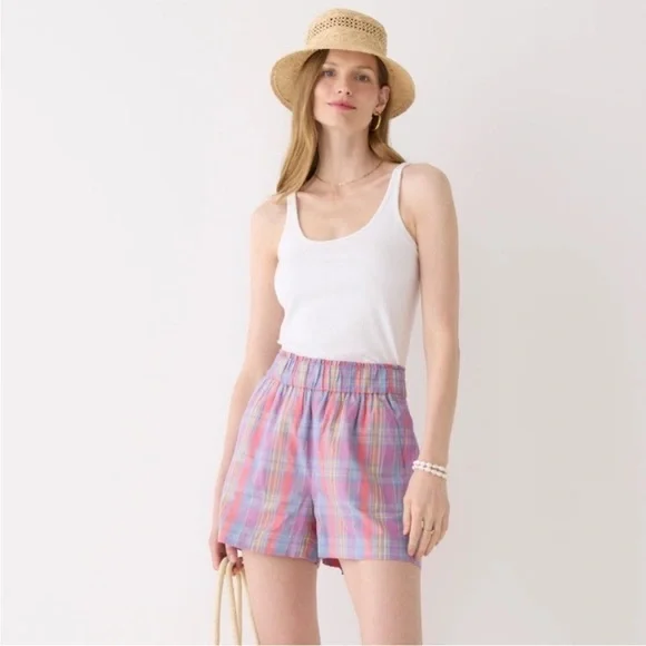 J. Crew Pull-On Short in Sunset Plaid