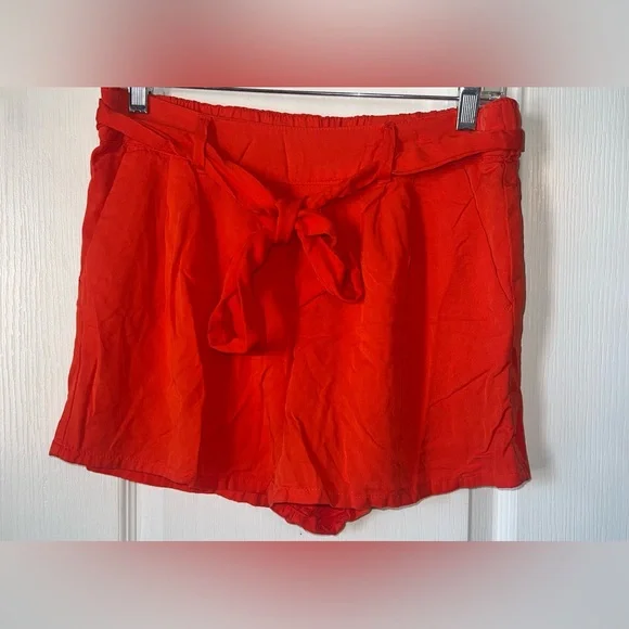 Old Navy Red Flowy Shorts Elastic Waist Size M
