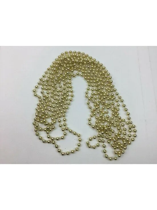 Gold Beaded Necklace Multi-Strand Costume Jewelry Approx 28
