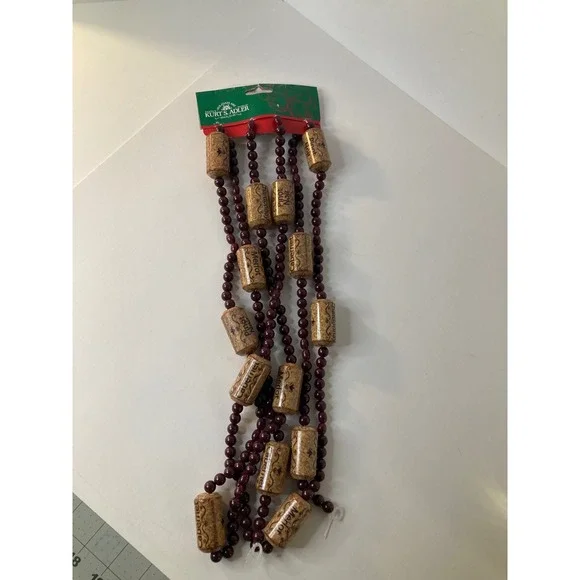 Kurt S Adler Wine Cork Garland 8FT‎ 2.43M Decorative Holiday Christmas