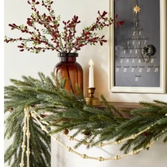New Flameless Christmas Window Candle with Faux Brass Base from Hearth & Hand