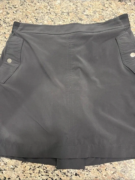 Athleta Black Athletic Skirt with Built-In Short