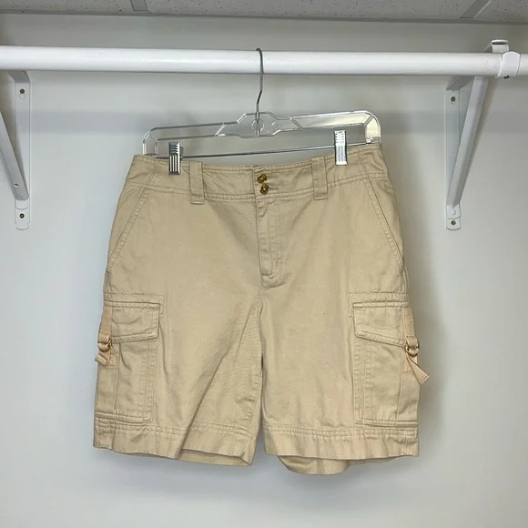 Lauren Ralph‎ Lauren Khaki Cargo Shorts- 4