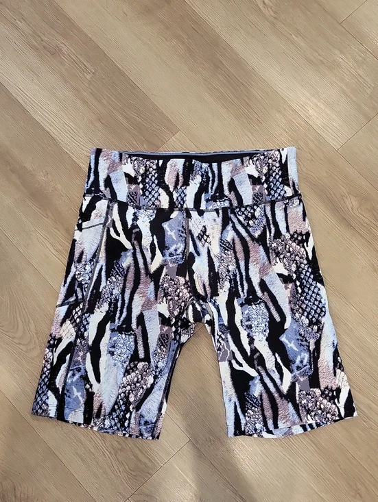 Calvin Klein Women’s Animal-Print Bike Shorts in Black, White, Taupe