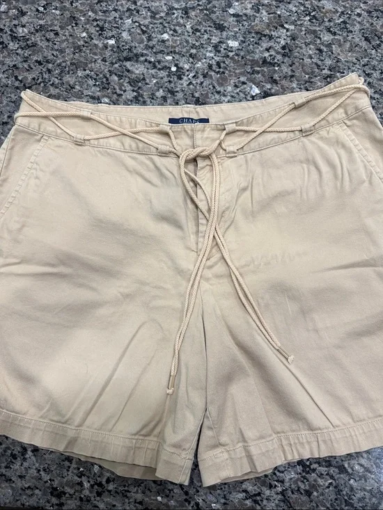 Chaps Light Beige Drawstring Casual Shorts