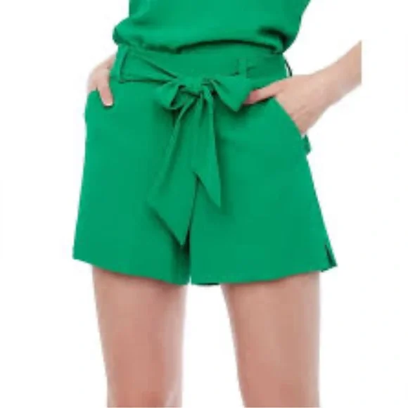 J. Crew - Women's paper Bag Waist Tie Shorts - Size Small - Kelly Green‎