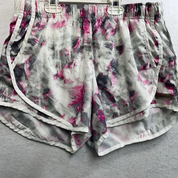 Calvin Klein Pink/white Athletic Running Shorts Elastic Waist Size Medium