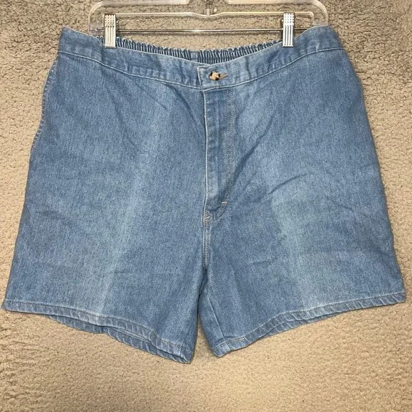 VTG Windham Pointe Shorts‎ Women's Sz 40 (32x6) Blue Denim High Waisted Made USA