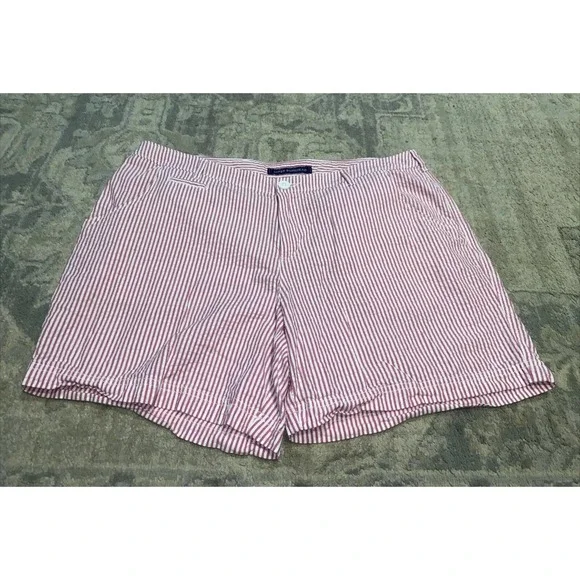 Columbia PFG Omni Shade Super Bonehead Pink & White Fishing Shorts Women's Sz 14