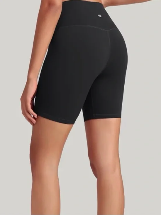HeyNuts Workout Pro High Waisted Biker Shorts Women’s Black Size Medium 8/10