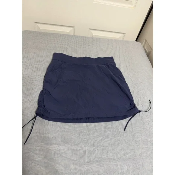 Columbia Anytime Casual Skort Navy Blue Active Skirt Cinch Sides XK3835 Womens L