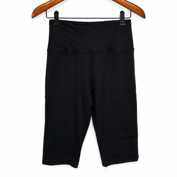 Unbranded Womens Black High Waisted Biker Shorts Activewear Size L/XL