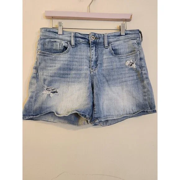 Pilcro‎ and the Letterpress Womens 28 (Actual30) Mid-Rise Slim Boyfriend Shorts