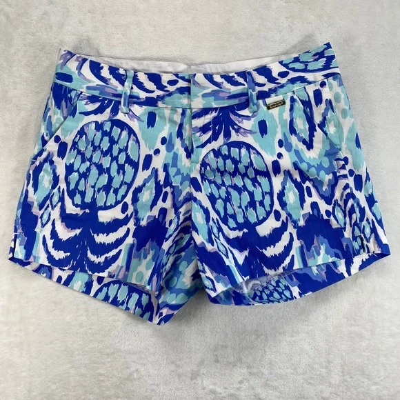 Lilly Pulitzer Callan Shorts Pineapple Print‎ Cotton Blend Size 6 - flaw