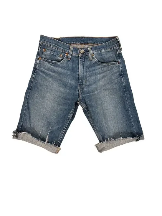 Levi’s 505 cutoff Jean shorts, jorts. Raw hem size 31 medium wash
