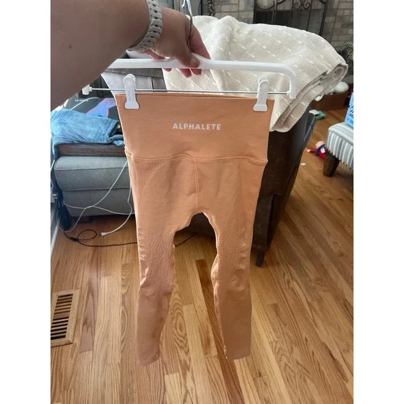 Alphalete orange full length‎ leggings size small