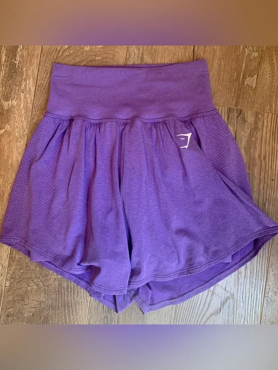 Gymshark Purple High-Rise Athletic Shorts - S