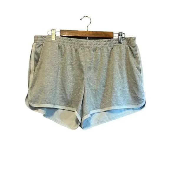Xersion XL Gray Athletic Running‎ Shorts Elastic Waist Activewear Womens