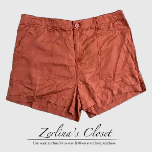 Social Standard by Sanctuary 4” Mid Rise Fortune Tencel Short Red Clay XXL