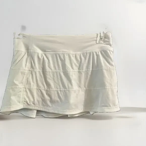 Lululemon Pace Rival Skirt Size 6 WHITE Mid-Rise Length *12” Excellent Cond