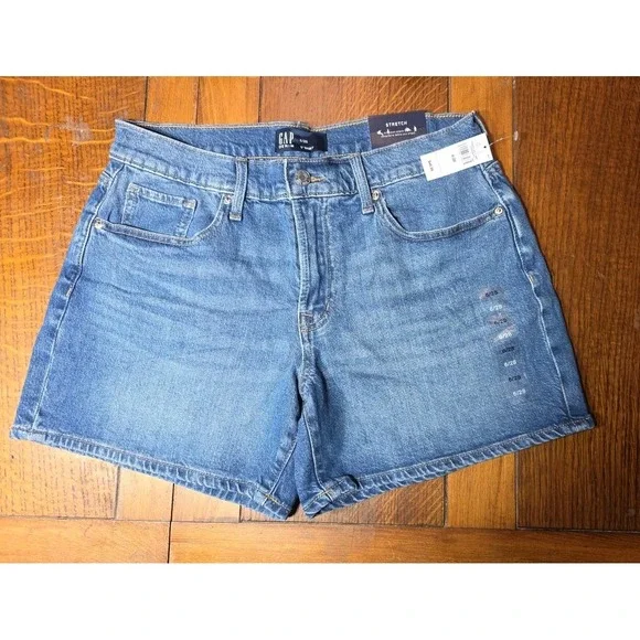 Gap Denim Shorts Stretch Women 6/28 Medium Wash Blue ‎ 5