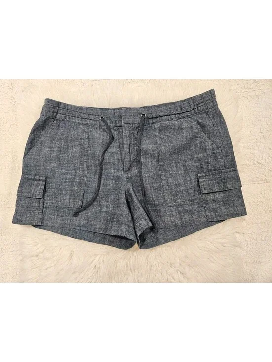 Banana Republic Size 10 Chambray Denim Short Shorts