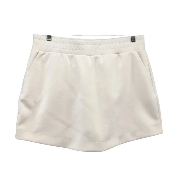 RD Style Skort Womens Large Cream Athletic Tennis Golf Mini Skirt 41T007SO