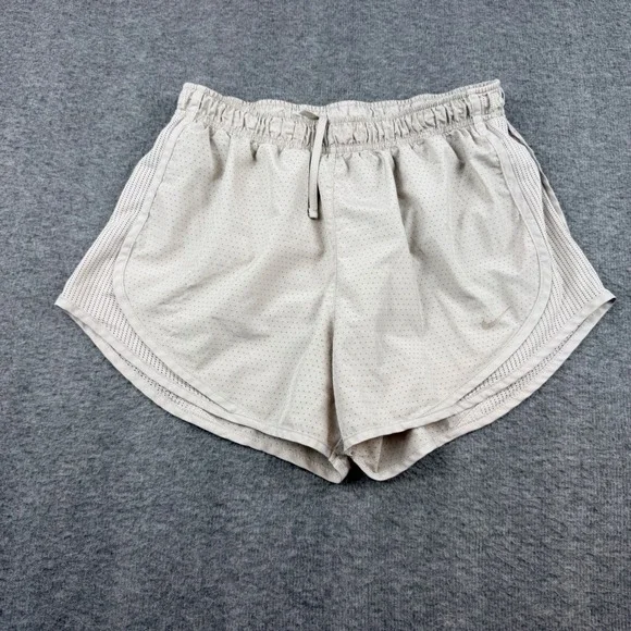 Nike Running Shorts Womens Size‎ M Beige Dri-FIT Perforated Tempo CI1764-286