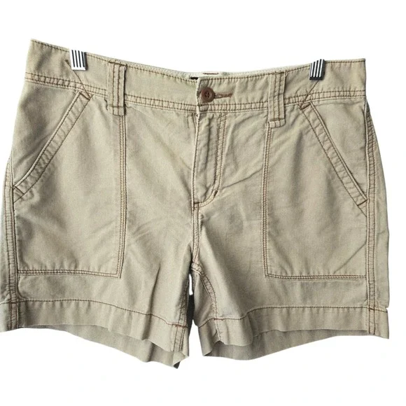 Polo Jeans Co‎ Ralph Lauren Khaki Cargo Shorts Womens Size 6 Cotton Utility