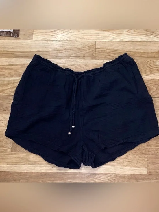H&M Women's Black Drawstring Cotton Shorts size XL