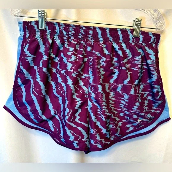 Nike‎ Women’s XL Running Shorts Purple Blue Drifit Inner Liner Pocket Fitness