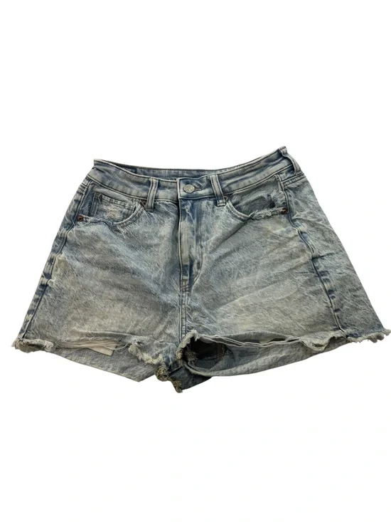 American Eagle Distressed Denim Shorts Women's Size 4 High-waisted Acid Washed