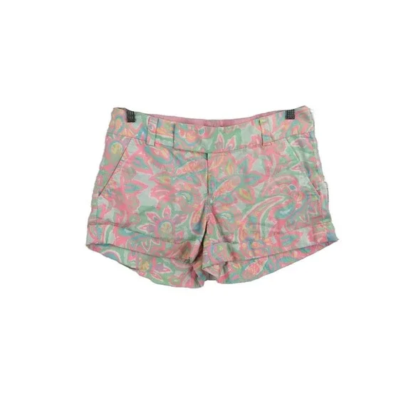 Lilly Pulitzer Barclay Shorts‎ Women's Size 4 Multicolor Paisley Floral