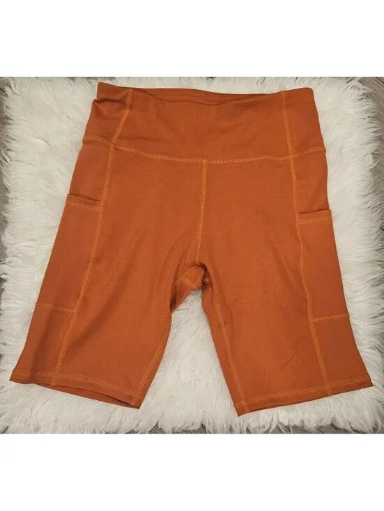 Barry Basicz Large Orange Biker Shorts