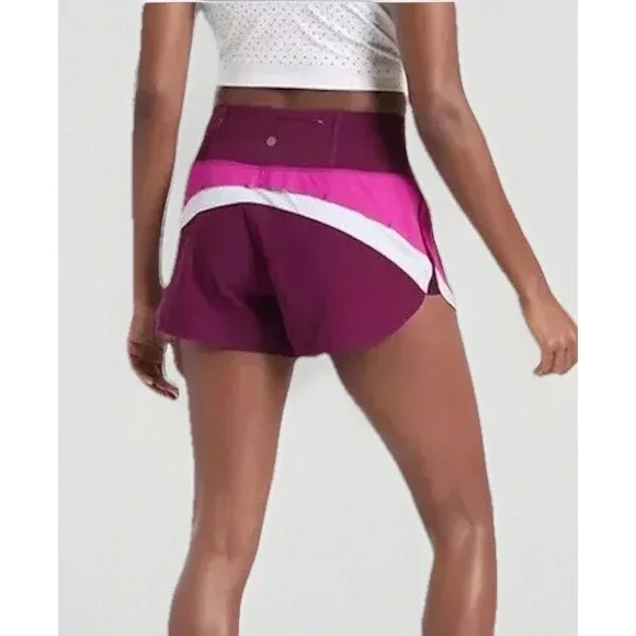 ATHLETA RUNNING FREE COLORBLOCK‎ SHORTS EUC SIZE SMALL EC