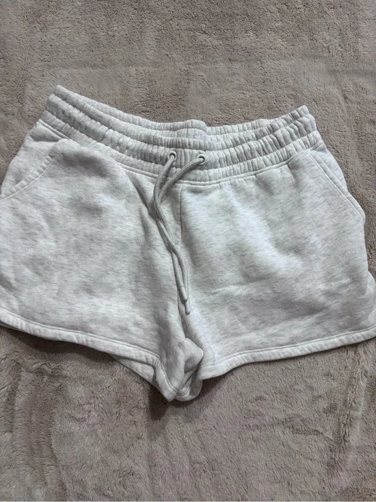 Lively Light Gray Athletic Drawstring Shorts